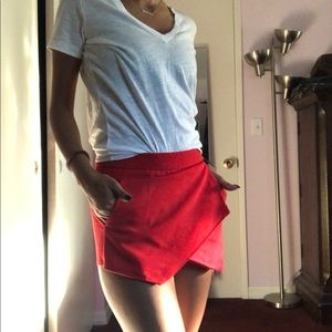 Express Faux Wrap Skort